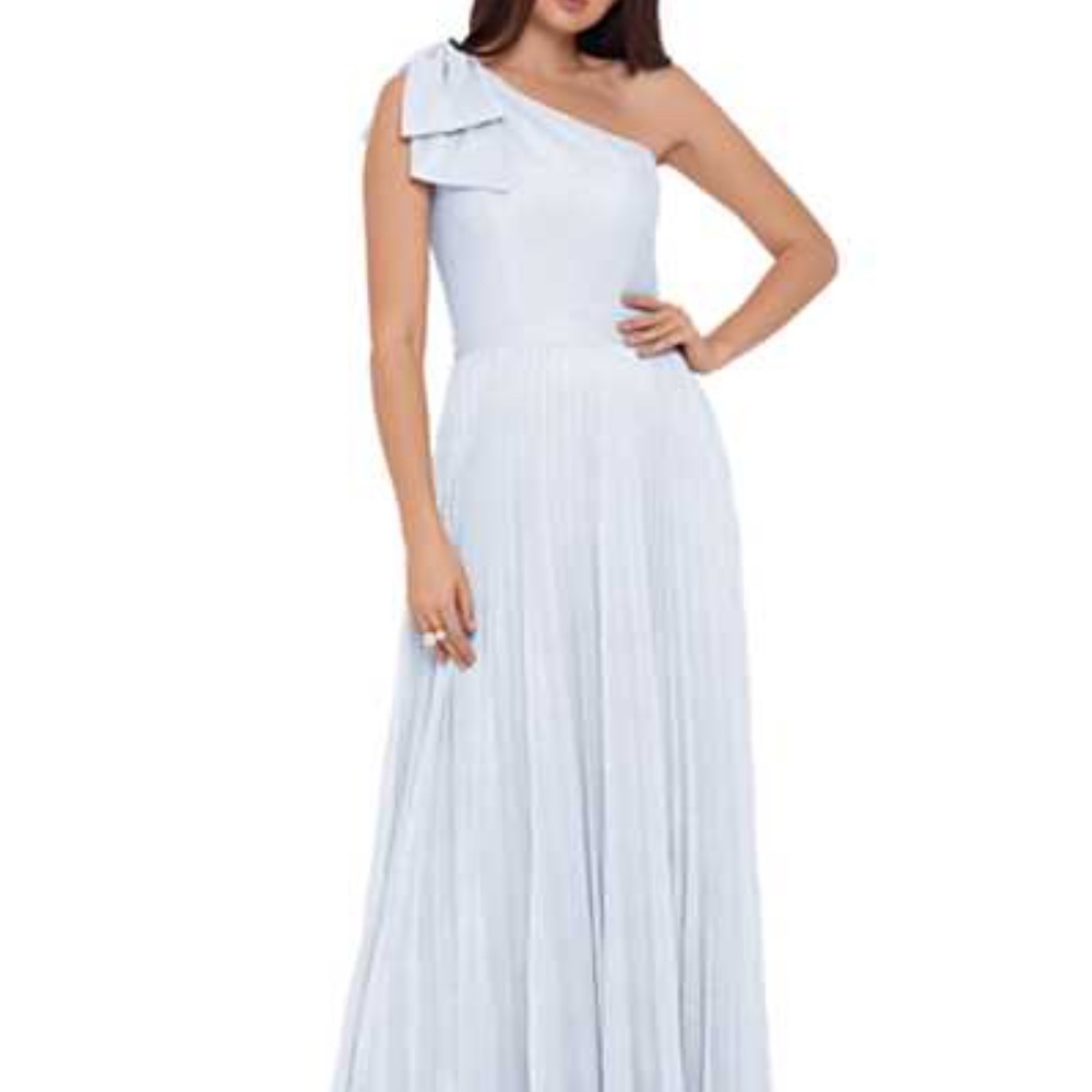 Baby Blue Shimmery Gown  Size 8P